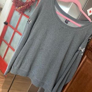 Torrid sweatshirt with beads on shoulders